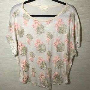 Brandlabel Tan Flower Top Sz L